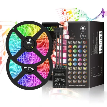 

5M 10M 40Keys Led Light Strip 5050 Set RGB Colorful Waterproof Music Light Strip Non-Bluetooth Smart Wifi Light Strip