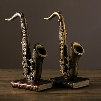 

Retro Nostalgic Ornaments Saxophone Model Living Room Shelf Decoration Creative Home Decoration Furnishings DD6BJ