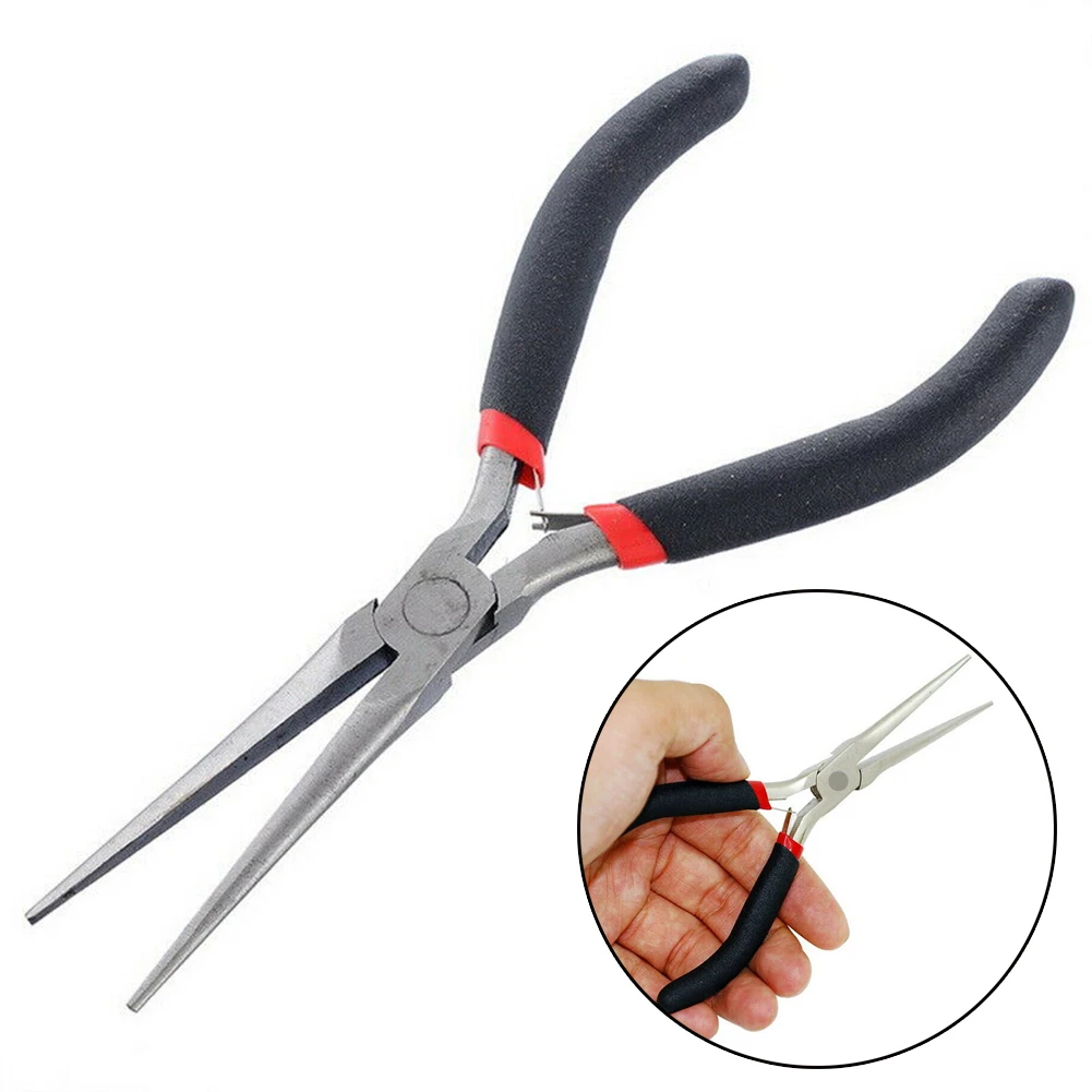 

Mini Long Needle Nose Pliers Precision Wire Plier Repair Tool Beading Make 150mm Processing Fishing 150mm With Insulate Grips