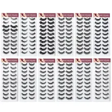 10 пар настоящие 3D норковые ресницы натуральные Мягкие Накладные ресницы 3d норковые ресницы Набор для наращивания макияжа Cilios Новинка