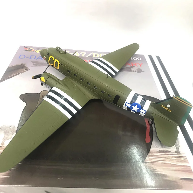 1/100 специальный литой металл Дуглас C-47 Второй мировой войны транспортный истребитель моделирование модель домашний дисплей коллекция игрушек для