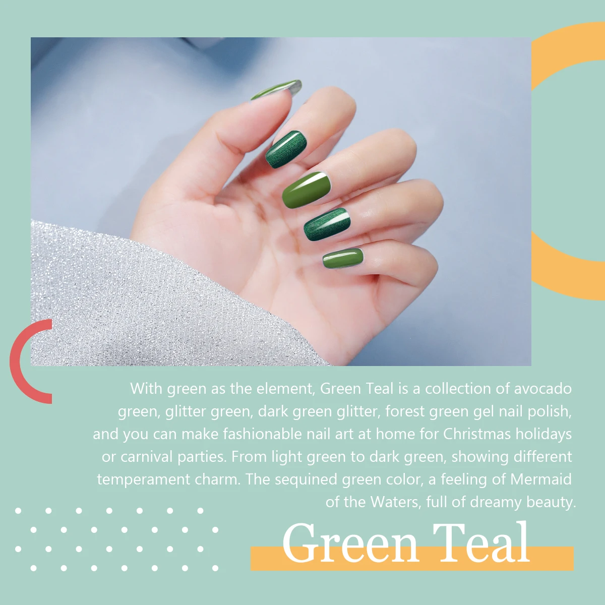 Gel Nail Polish Set All for Manicure Gel Kit Vernis Semi Permanent Varnish Hybrid 6pcs 8ml Natural Green Soak Off Gel Varnishes