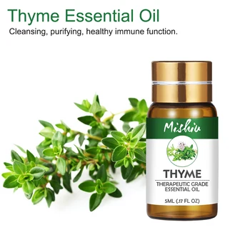 

Mishiu 5ML 100%Pure Thyme Essential Oil Cleansing,Purifying,Healthy Immune Function Water-soluble Relax Fragrance Skin Care
