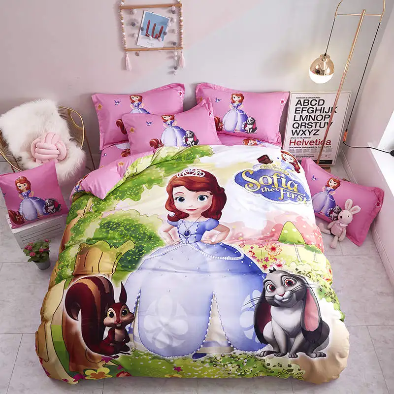 BEDDING 6 Принцесса София из Диснея постельные принадлежности Твин 3d одеяло наборы королева размер девушки покрывало для взрослых один хлопок пододеяльник king простыня - Цвет: BEDDING 6