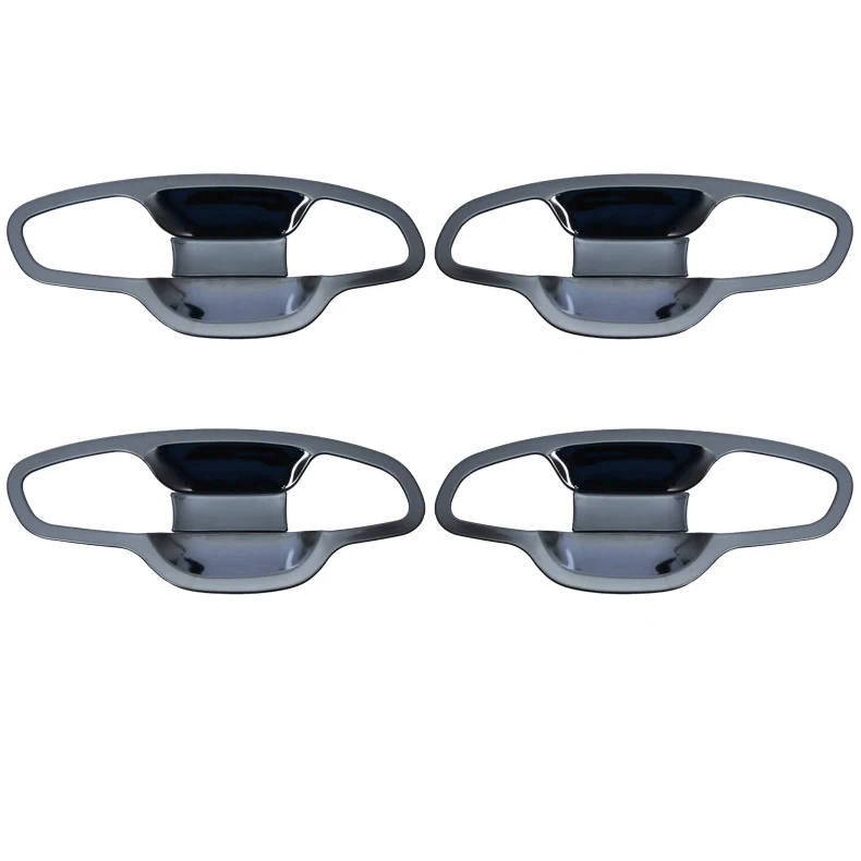 Lsrtw2017 Car Door Handle Trims Door Bowl Panel for Kia Rio X Line Kx Cross K2 Rio Interior Accessories - Название цвета: titanium black 1