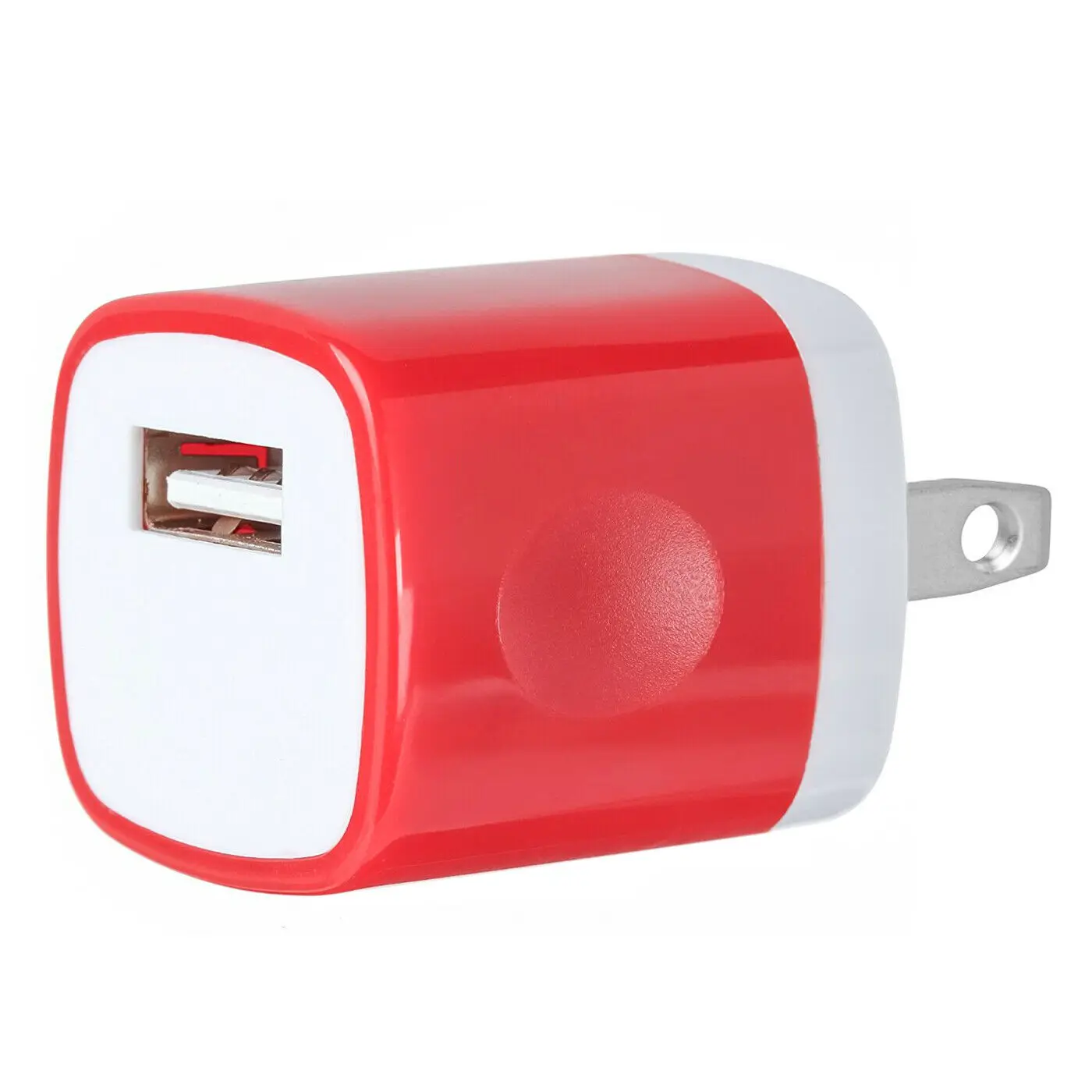 100 шт/партия 1А США штекер AC USB Пальчиковый принт адаптер питания квадратный тип домашнее зарядное устройство с одним разъемом USB для iPhone 7 5 6