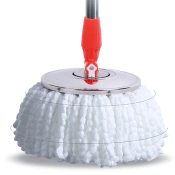 

Microfiber Cotton Spin Mop Heads Replacement - 5 Pack Refills Compatible 360 Spinning Magic Mops - Round Shape Standard Size Mul