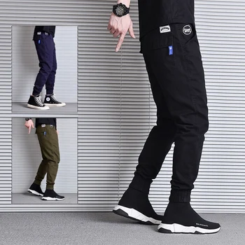 

Japanese Vintage Fashion Men Jeans Multi Pockets Casual Cargo Pants Hombre Harem Trousers Streetwear Hip Hop Joggers Pants Men