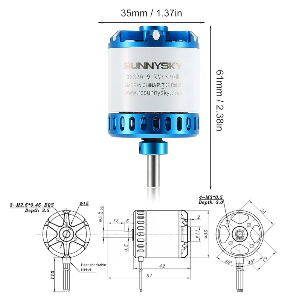 SUNNYSKY X2820 570KV/860KV/1000KV/1250KV бесщеточный двигатель для неподвижного крыла 3D RC Дрон Вертолет Самолет Запчасти Аксессуары