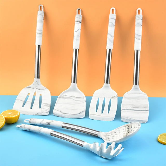 11 Pieces Of Silicone Kitchenware, Cooking And Baking Utensils Set Silicone  Spatula Spoon