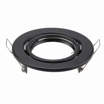 通販 工場プロモーション凹型天井ledランプレトロフィットフレーム器具ブラック色GU10/MR16 電球継手角度可変