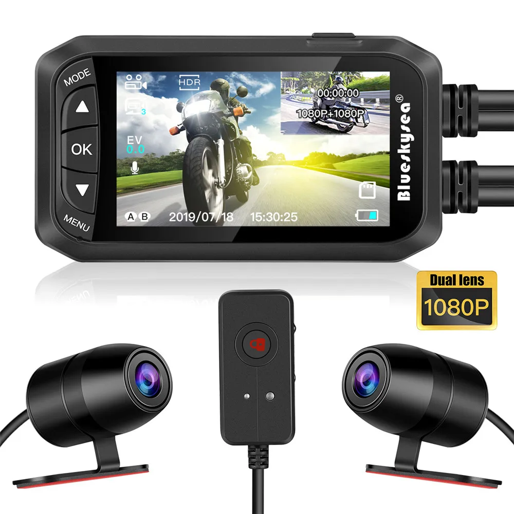 Видеорегистратор Blueskysea DV128 2 7 дюйма два объектива HD 1080P GPS 130 °| |