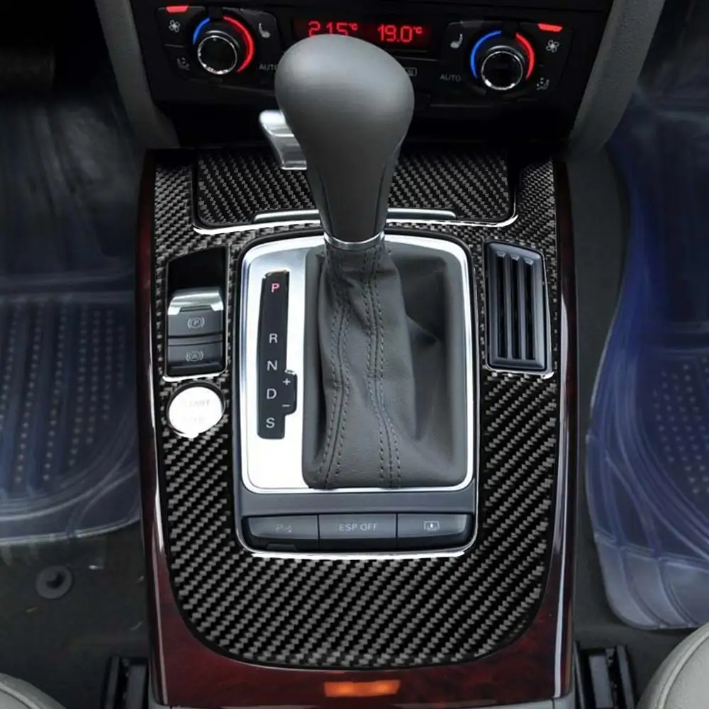 

For Audi A4 A5 Q5 Interior Accessories Carbon Fiber Car Center Control Gear Shift Panel Decorative Sticker Trim Cover