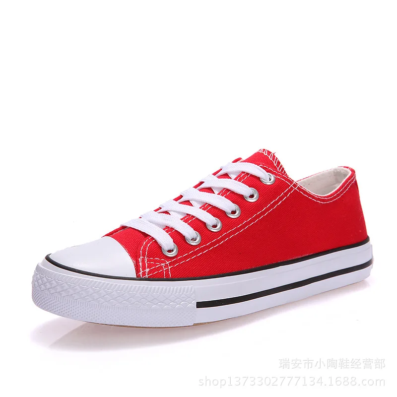 Г.; Лидер продаж; женская летняя парусиновая модная дышащая Вулканизированная обувь; женская повседневная обувь на шнуровке; tenis feminino Zapatos De Mujer - Цвет: Красный