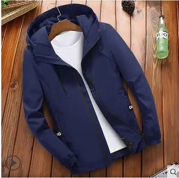 

Men's coat spring and autumn 2018 new winter plus velvet thick Korean fashion student casual thin jacket men