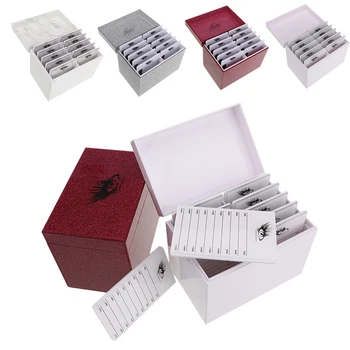 

10 Layers Acrylic Grafting Eyelashes Storage Box Pallet Lash Holder Individual Display Stand Makeup Eyelash Extension Tool