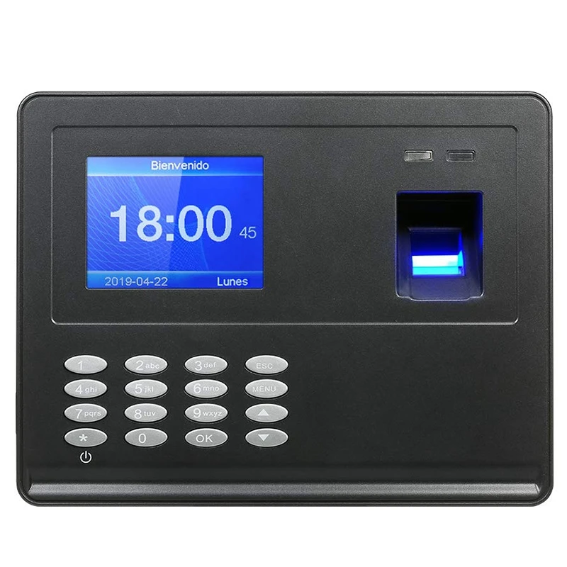 

US Plug, H2 Intelligent Biological Fingerprint Password Attendance Machine Employee Sign-In Recorder
