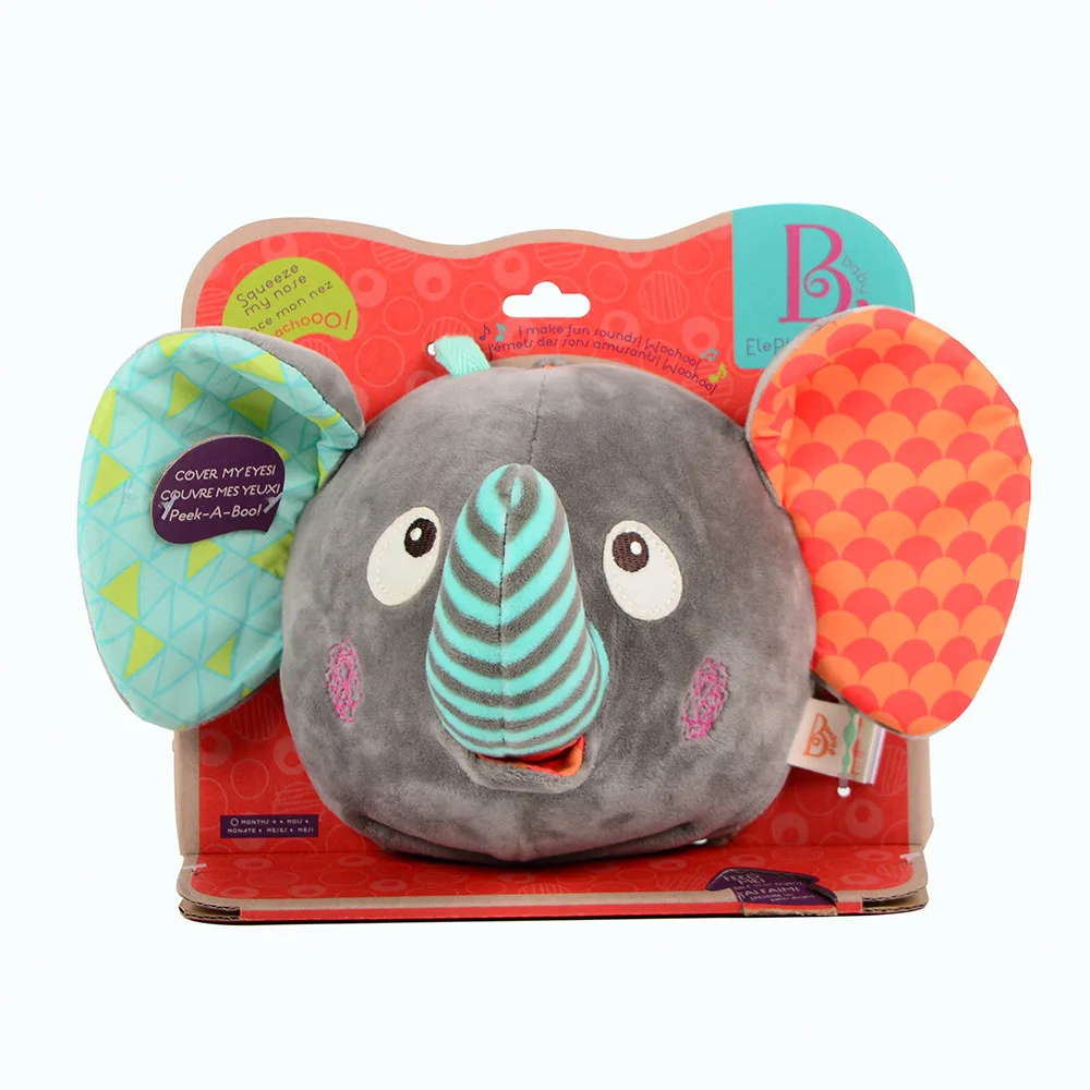 

B. Toys Love Funny Elephant Infants Children Parent And Child Interactive Doll Baby Plush Pacify Toy