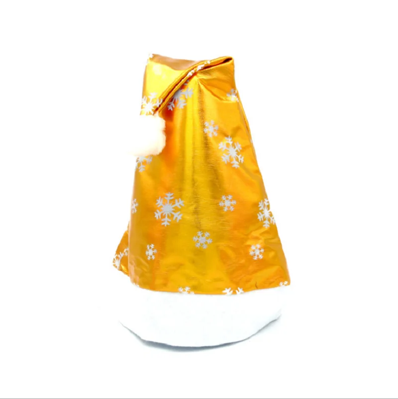 yellow snowflake Новинка; шапка Санты; яркая детская шапка с принтом; цветная шапка для рождественской вечеринки; шапка со снежинками; Рождественская шапка - Цвет: yellow snowflake