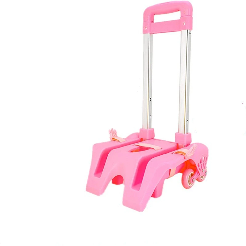 

B-LIFE Foldable Backpack Trolley Wheeled Trolley Hand Aluminium Alloy Folding Dolly Cart for School Boys Girls