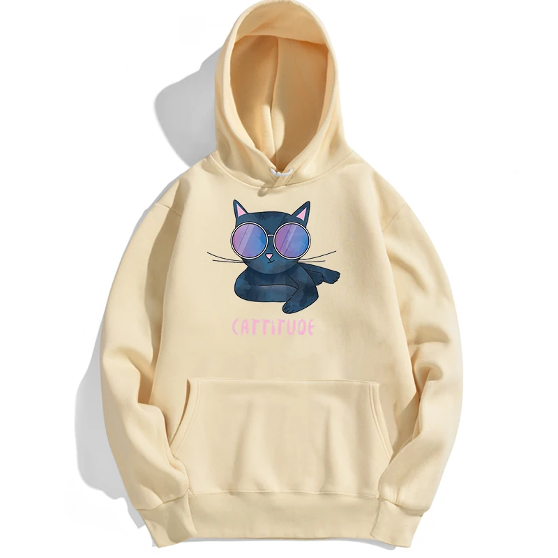 Женская толстовка с капюшоном Fuuny Cat catстойкость Толстовка мужская для скейтборда