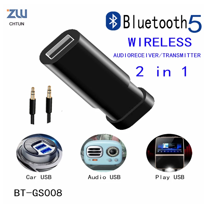 

New Bluetooth 5.0 Receive and Launch 2-in-1 Microphone USB Bluetooth Wireless Audio Adapter