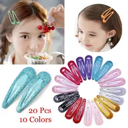 20 Pcs Hot Sale Hair Accessories Glitter Styling Tools Girls Headwear Hair Clips Hairpins Metal Barrettes