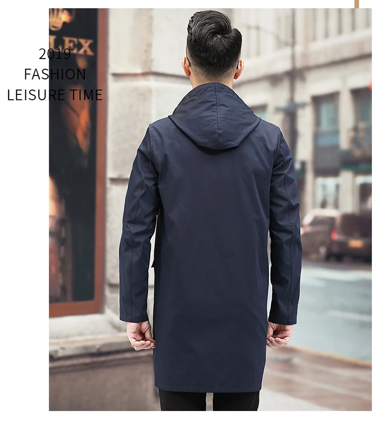 Autumn winter Trench coat Men's Business Double-sided jacket Jacket Casual Overcoat men High quality windbreaker coat men