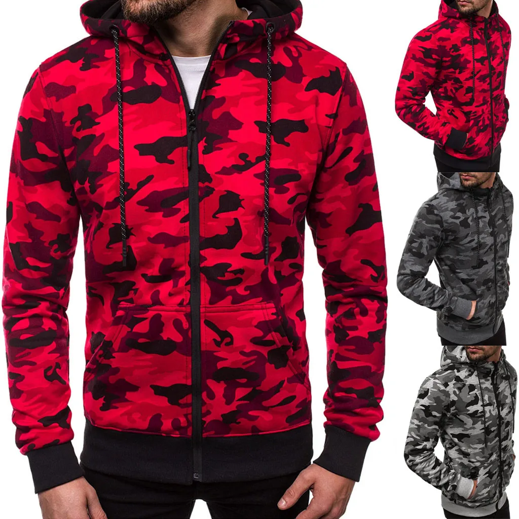 Jacket Men куртка мужская jaqueta masculino Winter Long Sleeve Pocket Camouflage Hooded Outwear Wholesale Free Ship Z4