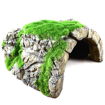 

Reptile Caves, Fish Hideouts in Sanctuary, Resting Natural Caves with Artificial Moss, Suitable for Crayfish