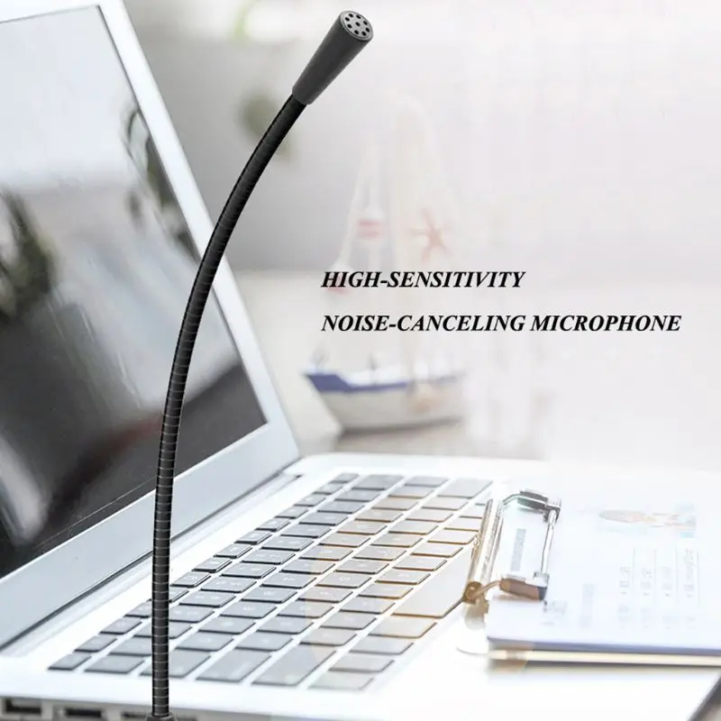 

Omnidirectional Microphone High Sensitivity USB Mic for PC/Laptop/Computer
