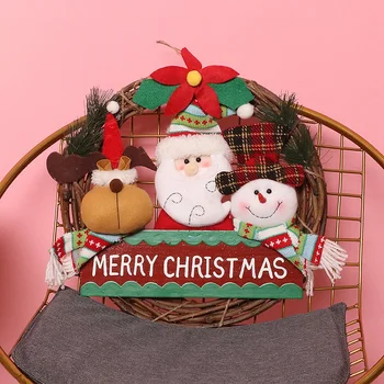 

1Pcs Christmas Wreath for Front Door Wreaths Decorations Seasonal Home Decor for New Year Front Door Ornaments