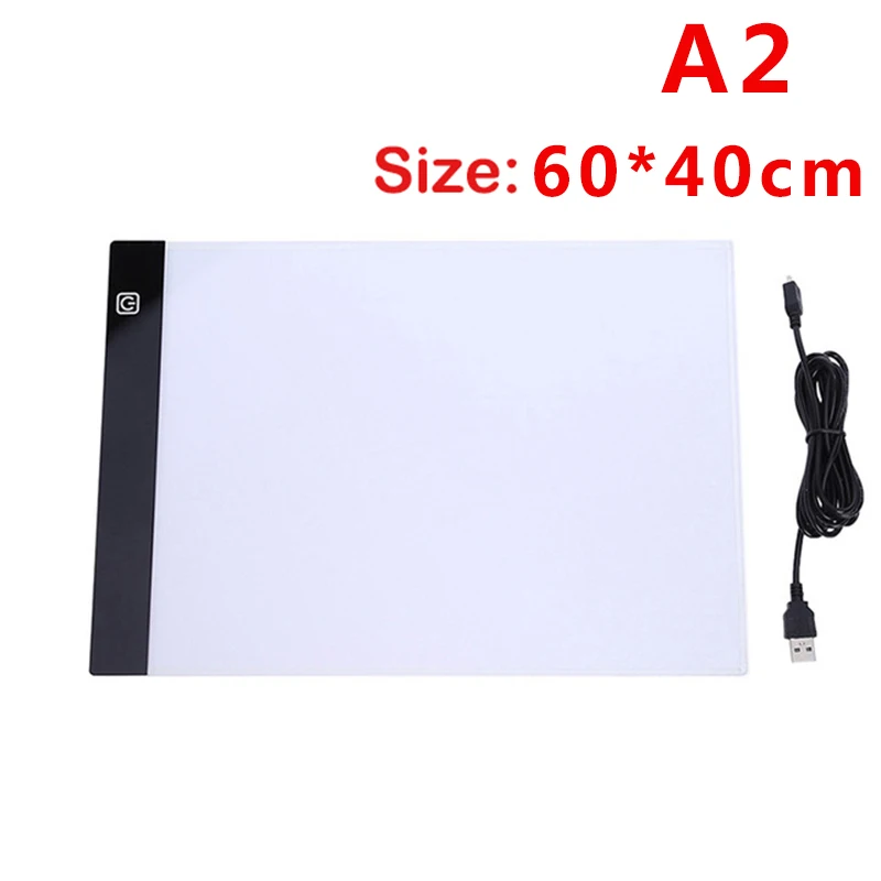 2021 NEW A2 LED Light Pad Board 5d Diamond Painting Tracing Copy Board with  3 Level Brightness USB Powered Drawing Tablet