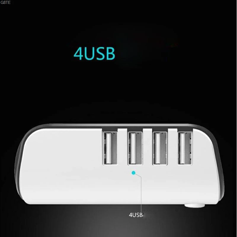 3 Way адаптер для автомобильного прикуривателя 12 V-24 V Splitter гнезда Подключите светодиодный 4 USB Зарядное устройство адаптер 2.4A 100W для телефона MP3 DVR