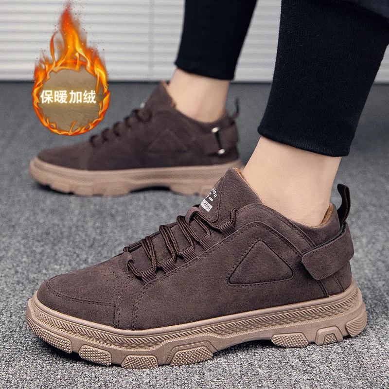 

Winter plus Velvet Warm Outdoor Short Boots Low Top Martin Boots Men Korean-style Versatile Casual Shoes