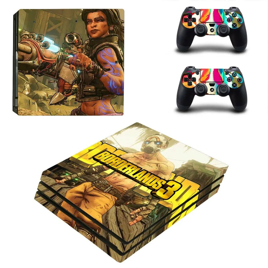 PS4 Pro стикер s borderland 3 Play станция 4 Pro наклейки для кожи Стикеры для playstation 4 Pro консоль и контроллер