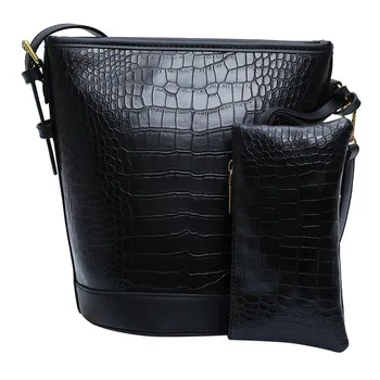 

Stone Pattern PU Leather Bucket Bags for Women New Luxury Quality Ladies' Crossbody Shoulder Bag Female Retro Style Handbags Sac