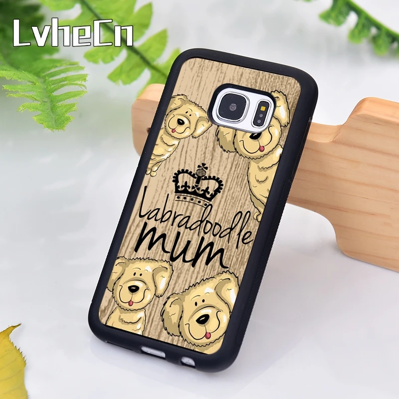LvheCn Labradoodle cute mum dog quote Phone Case For Samsung Galaxy S9 S8 S10 Plus Lite S6 S7 Edge S5 Note 7 8 9 10 Coque |
