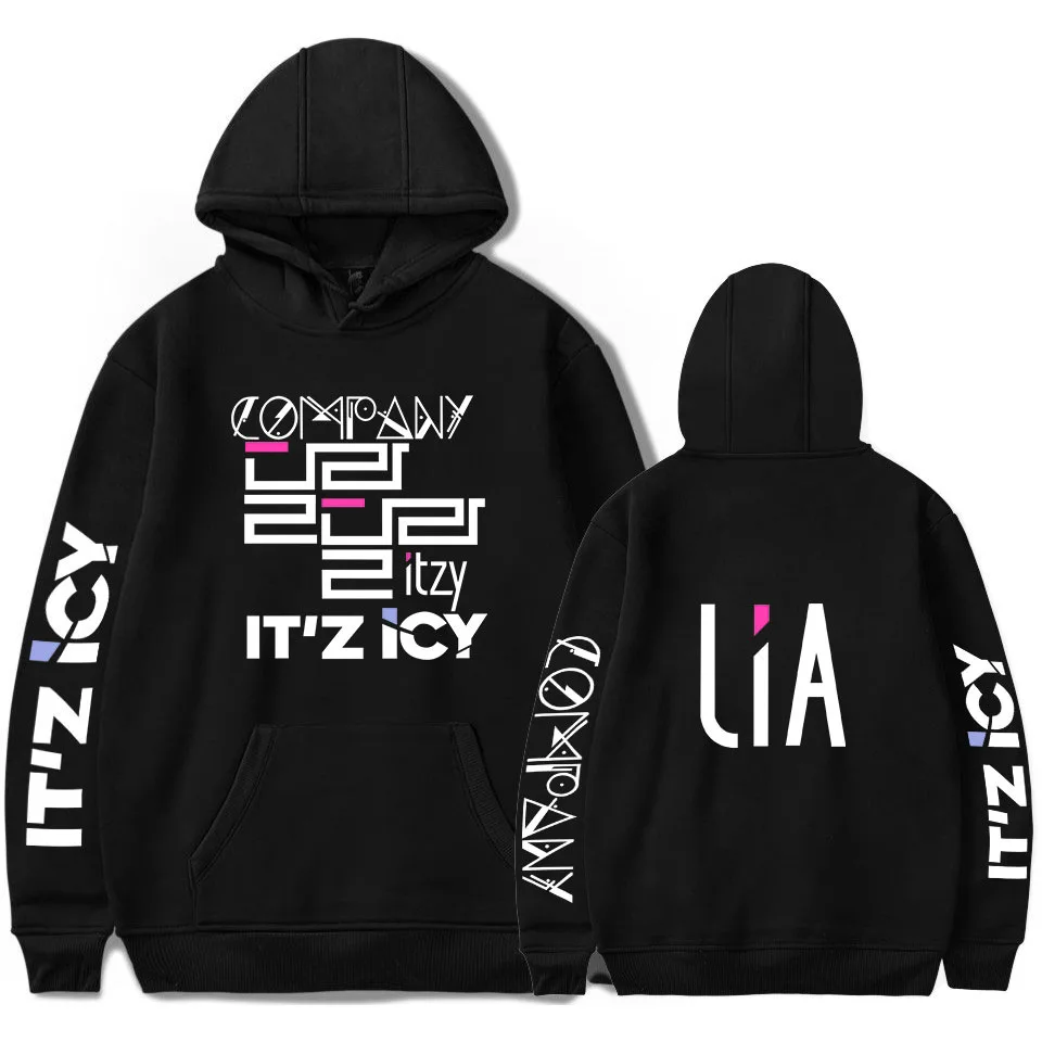 Толстовка Kpop ITZY для мужчин и женщин Свитшот в стиле Харадзюку флисовый