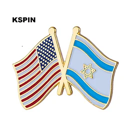 XY0375 Значок США Friendshi Металлический Флаг Броши Булавки на лацкан для одежды 100 шт - Цвет: XY0375
