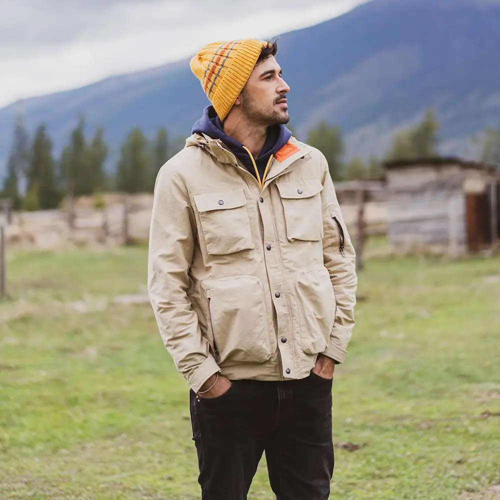 discounted  SIMWOOD 2019 Autumn Winter New Hooded Field Jacket Men Fashion Cargo Jackets Multi Pocket Outerwear