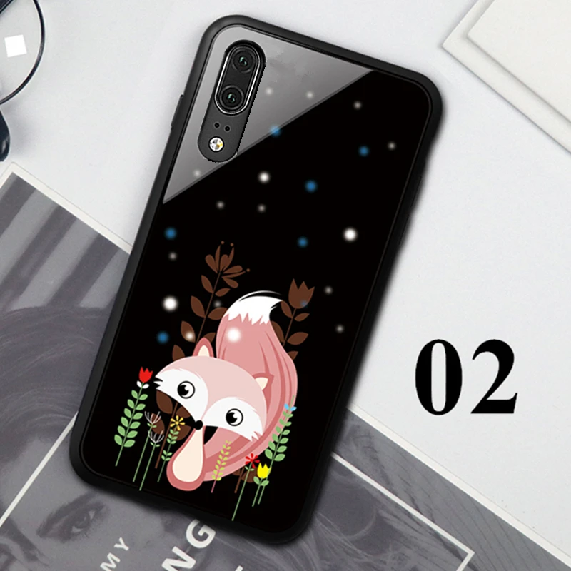 02 Чехол из закаленного стекла для samsung Galaxy A10 A20 A30 A40 A50 Black Fox Твердый чехол для samsung A10S A20S A50S A30S A40S корпус - Цвет: 02