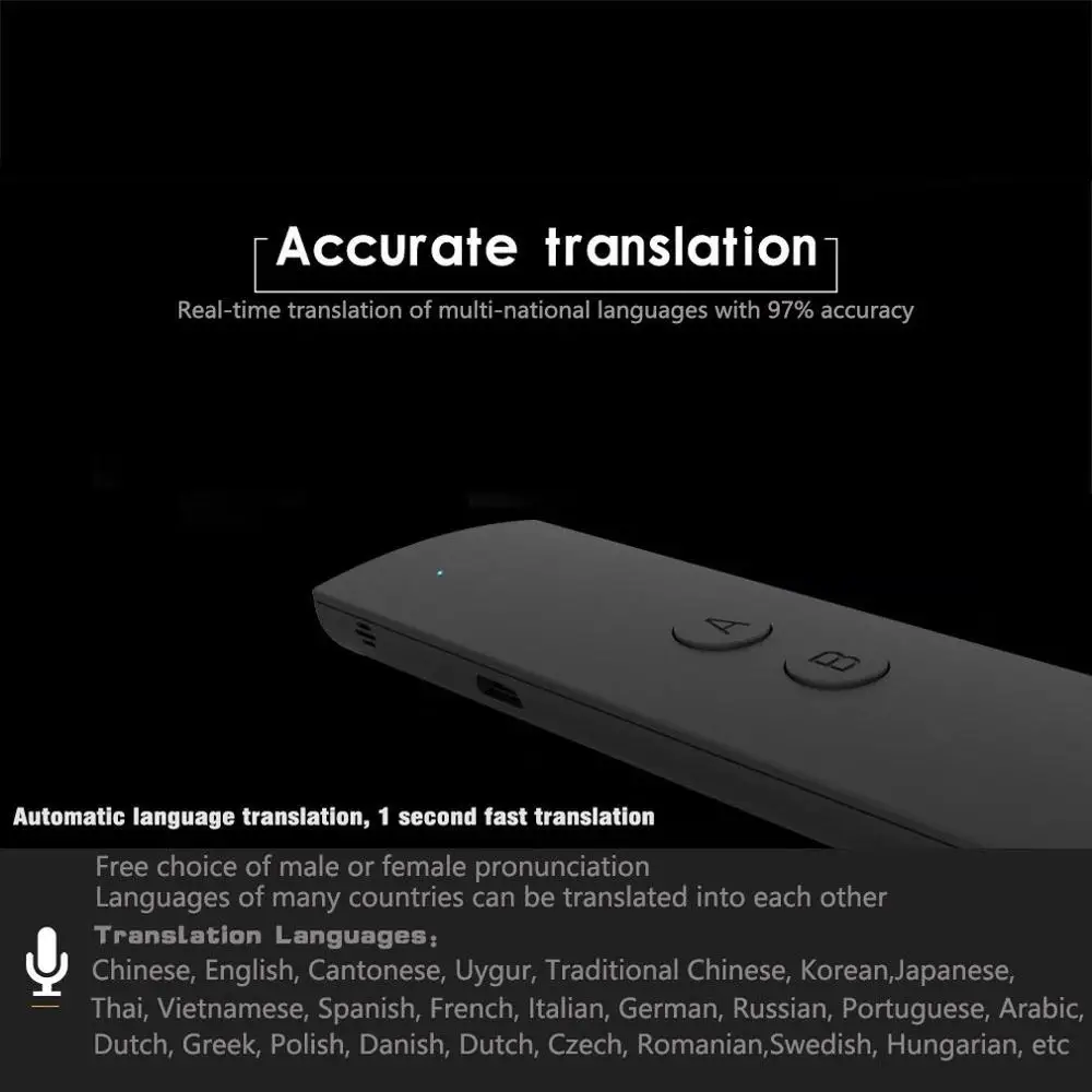 Интеллектуальный переводчик языка Bluetooth переводчик в режиме реального времени переводчик путешествия встречи голосовые переводчики