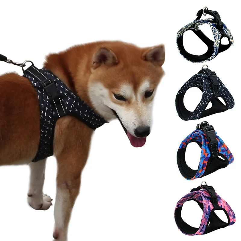 

Pet Dog Harness Durable Reflective For Dogs Adjustable Harness Breathable Mesh Pet Walking Harness For Small Medium Large Dogs