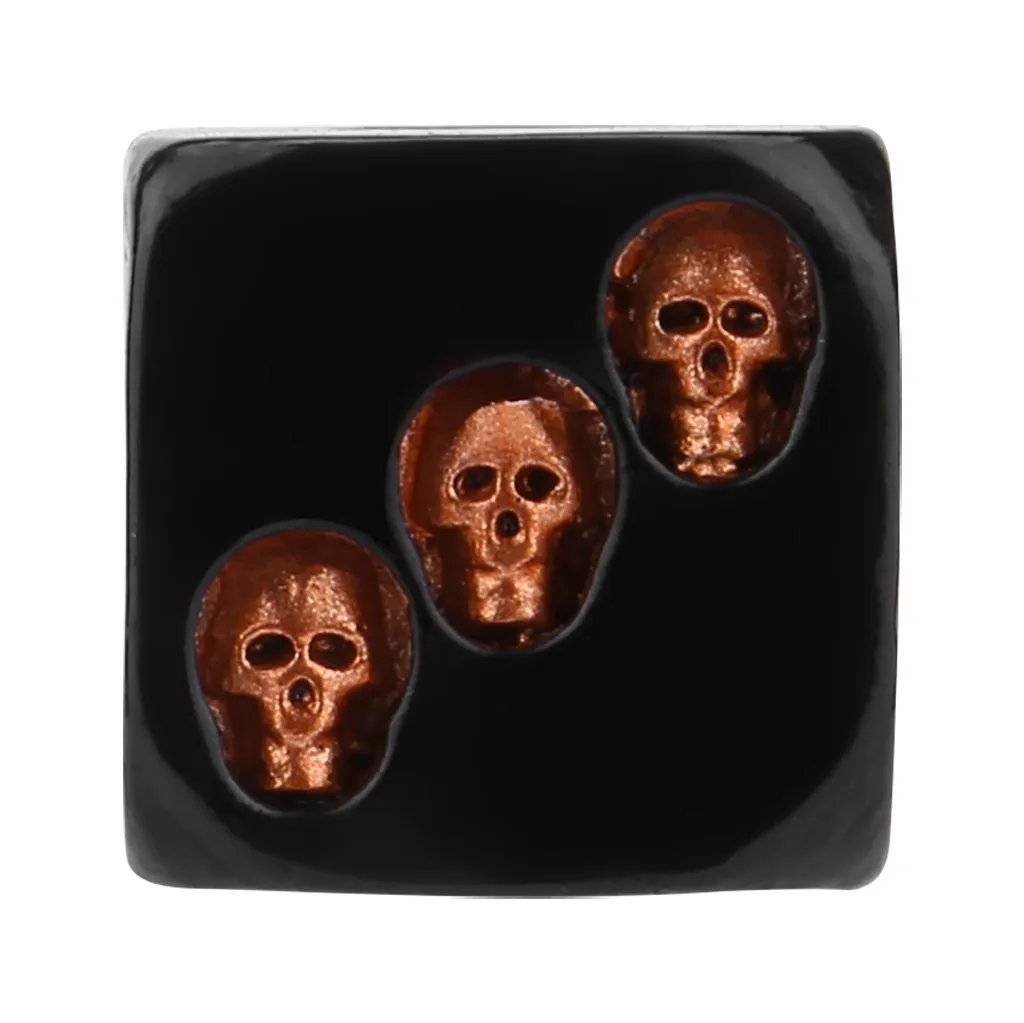 Skull Dice 8x8mm 5-Piece Set Black Color with skull for Party Game Antistress Toys For Children Funny gadgets