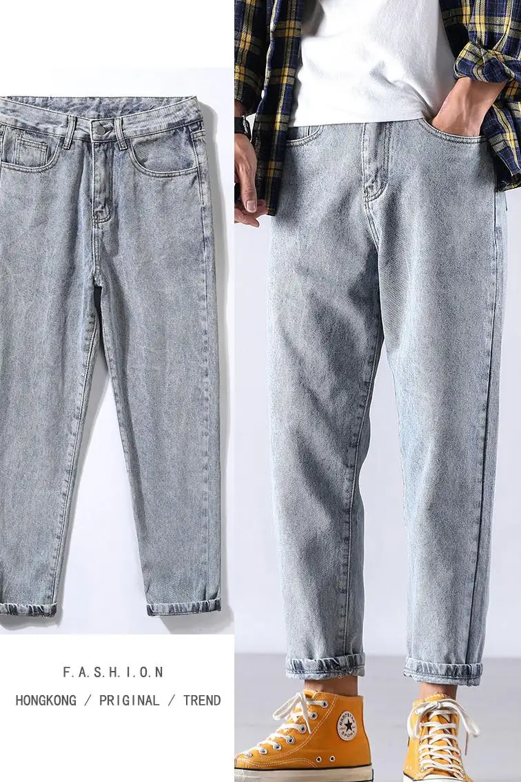 Ff25705 новинка осень зима мужские модные повседневные джинсовые штаны Мужская городская одежда для мужчин