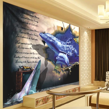 

Shark Crossing Carpet 3d Tapestry Dragon Brick Wall Hanging Landscape Wall Tapestry Boho Decoration Home Decor Wall Cloth 300cm