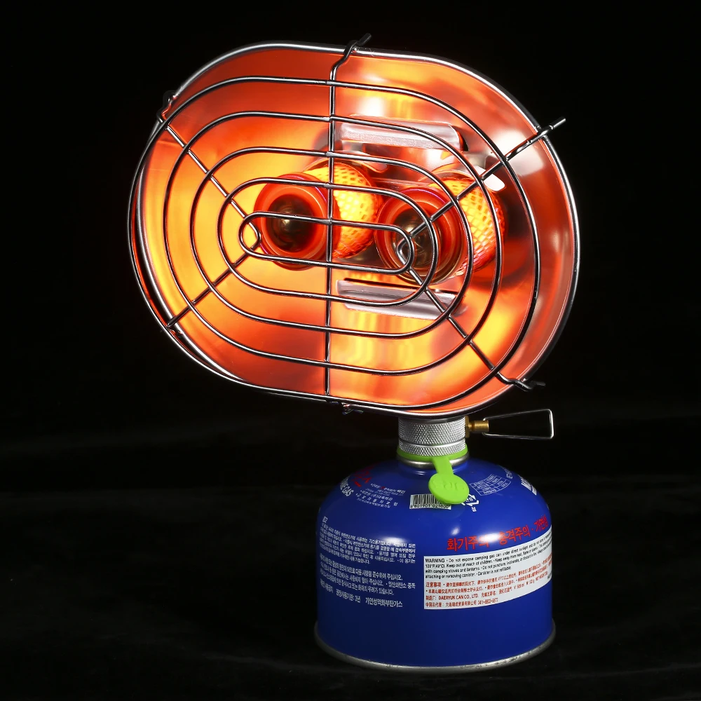 Camping Gas Heater Warmer Stove Double Head Outdoor Portable Infrared Ray Heating | Спорт и развлечения