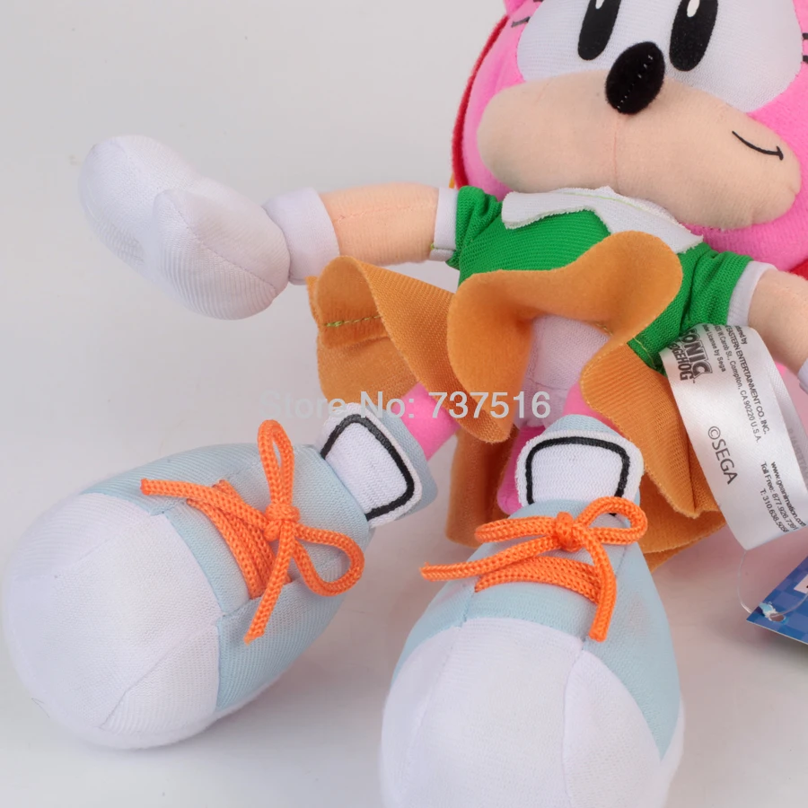 Аниме розовый озорной милый Amy Rose плюшевые мягкие куклы чучело животных детей рождественские игрушки Дети 11 дюймов подарки