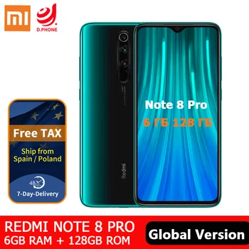 

Global Version Xiaomi Redmi Note 8 Pro 6GB 128GB Smartphone 64MP Quad Rear Cameras Helio G90T Octa Core 4500mAh NFC Mobile Phone